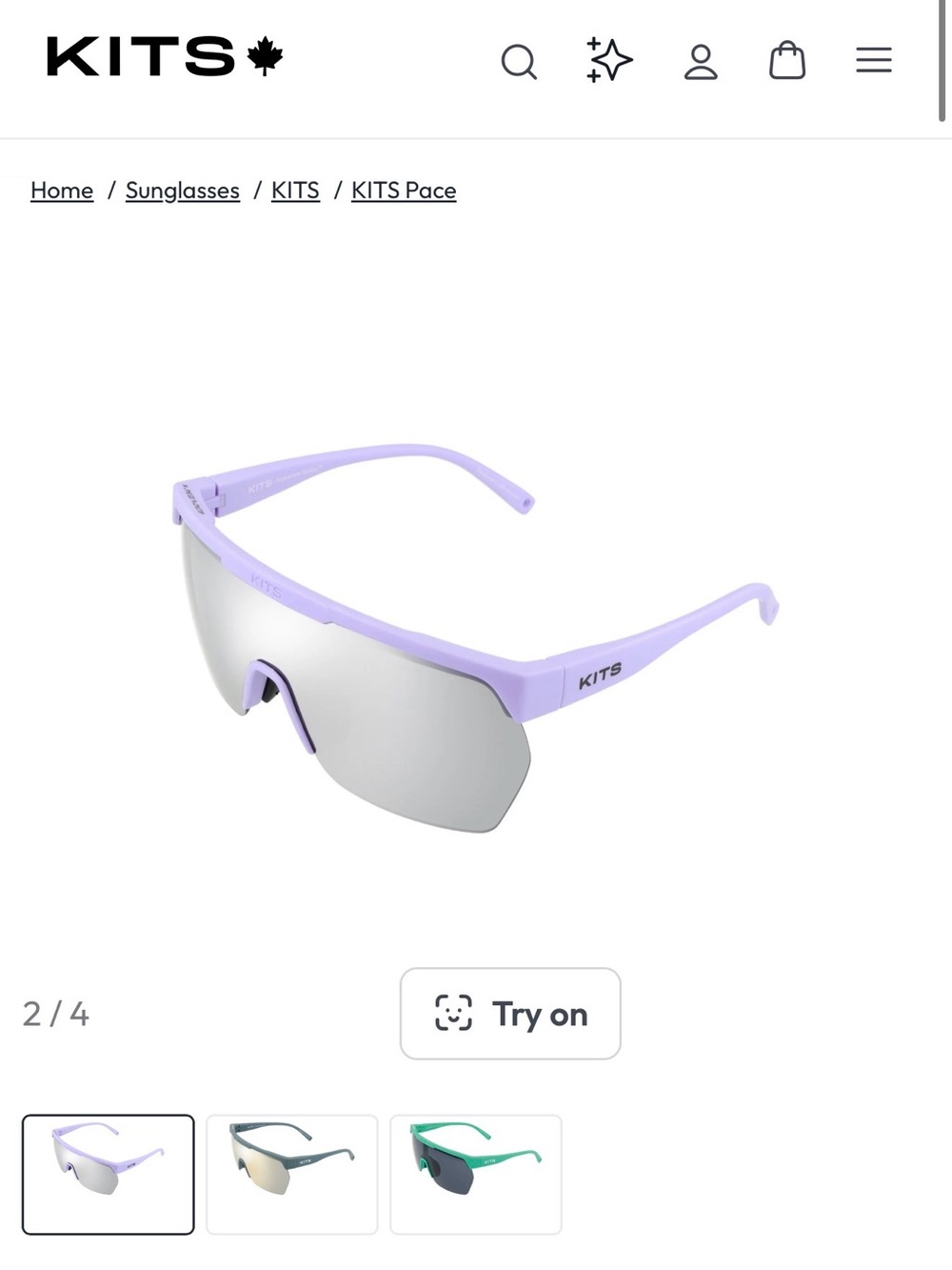 Lavender Pace Shield Sunglasses - Mirrored Lens
